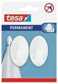 Haken „66603“, weiß, selbstklebend, Größe L, oval, TESA